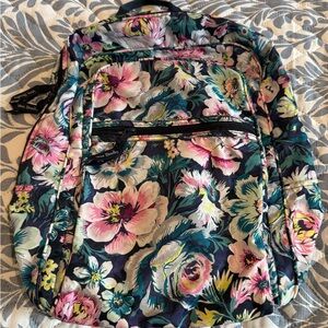 Vera Bradley Floral Quilted Backpack - Navy Multicolor
